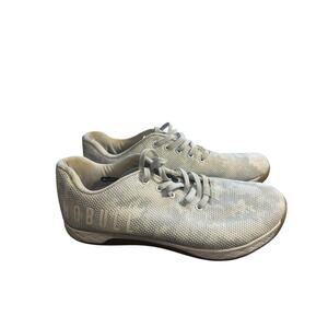 NOBULL Super Fabric Trainers Gray White Camo Mens Sz 13 Sneakers Light Dirt